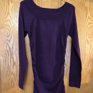 Purple long sleeved party dress